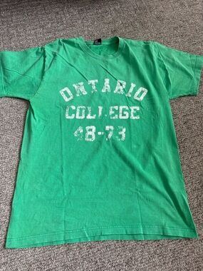 Green "Ontario College 48-73" Vintage-Style Tee
